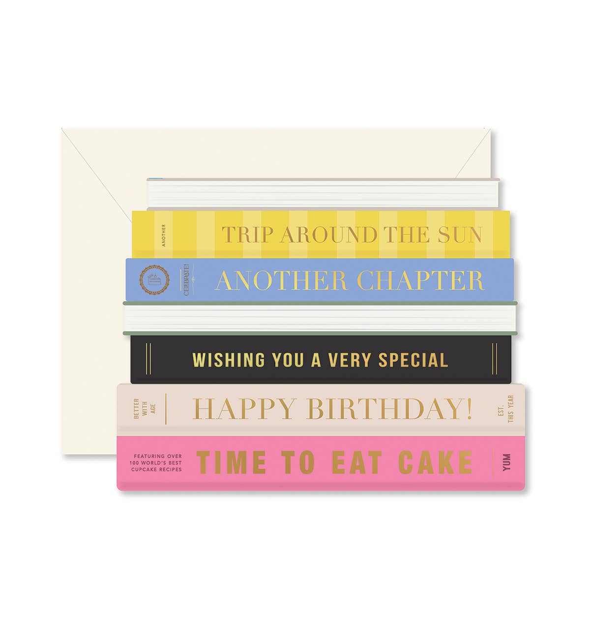 Birthday Books die-cut folded Greeting Card