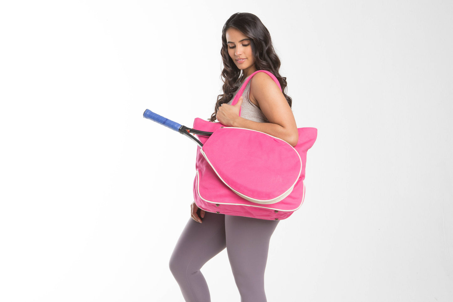 Tennis Tote: Natural & Emerald