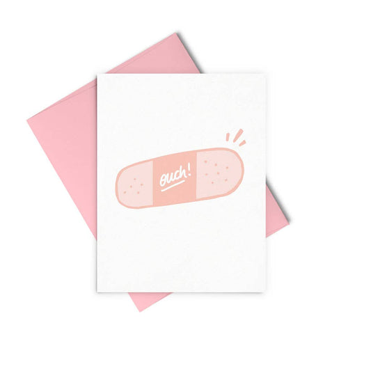 Letterpress Ouch Bandaid Card