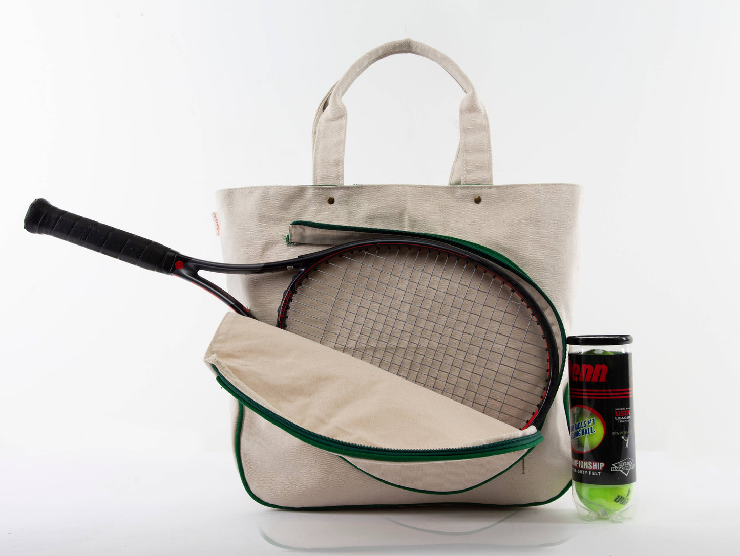 Tennis Tote: Black & Emerald