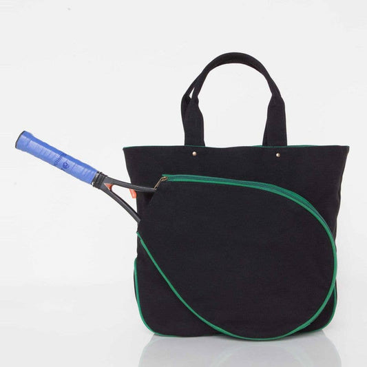 Tennis Tote: Black & Emerald