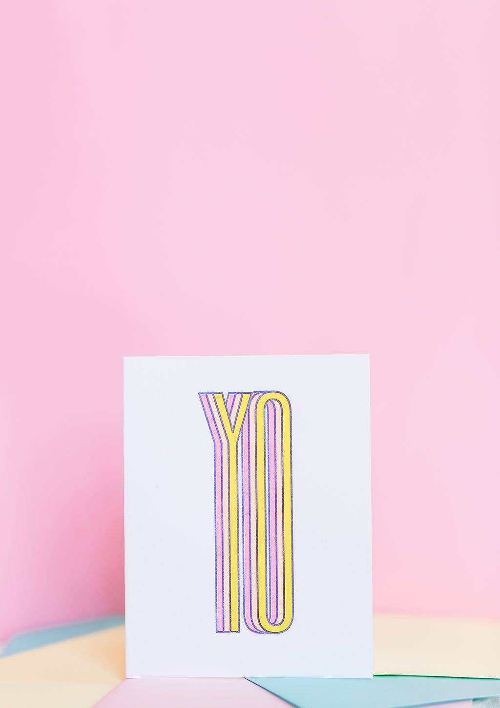 Letter Pressed Card - Yo