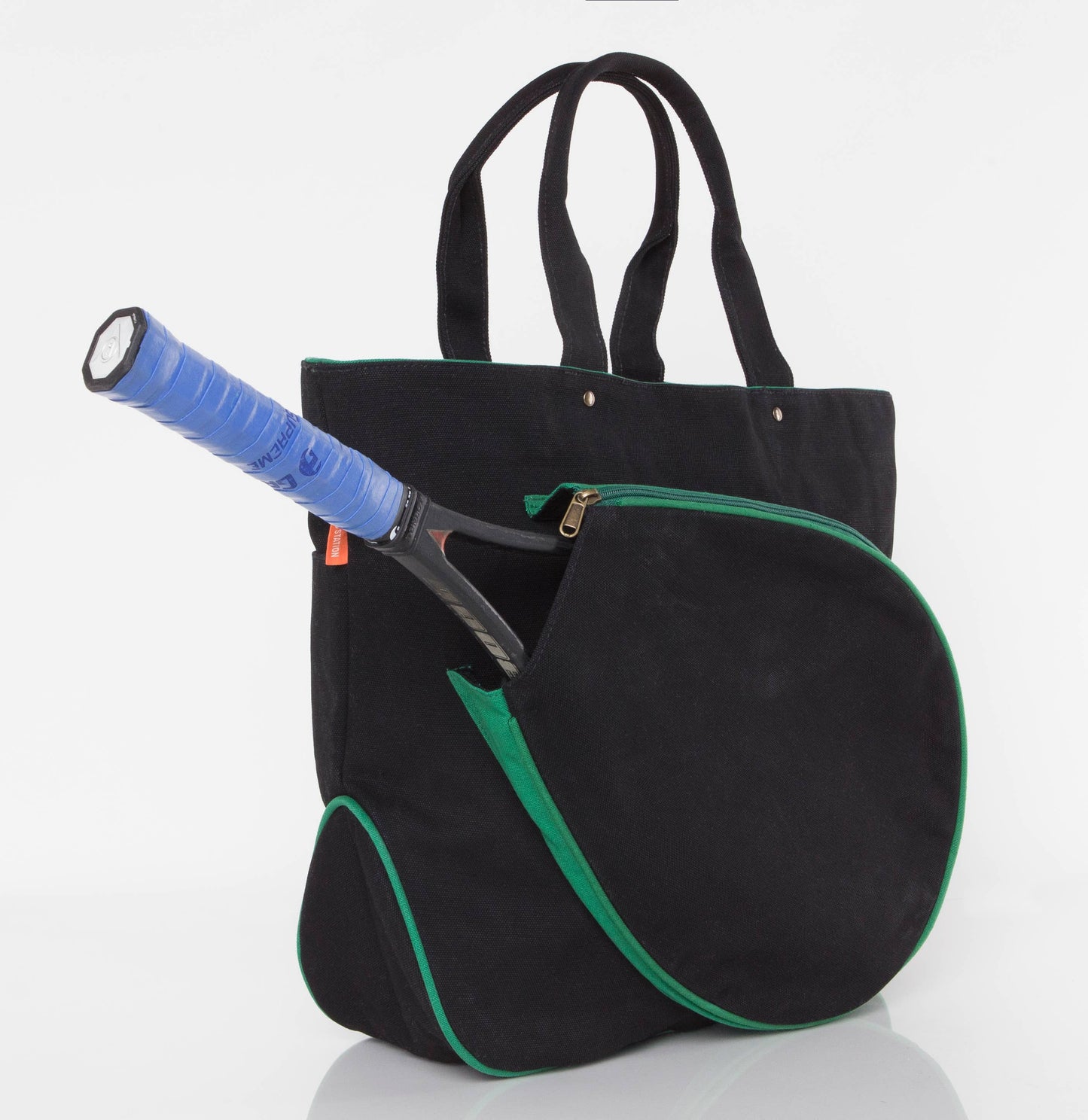 Tennis Tote: Natural & Emerald