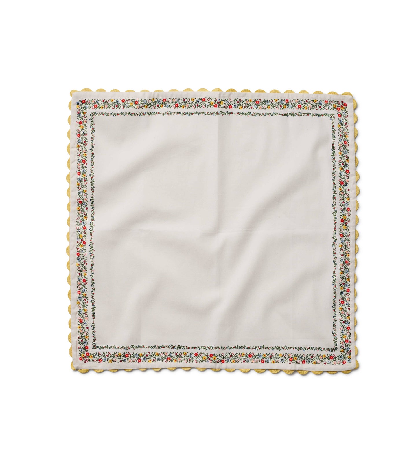 Rosette Stripe Embroidered Cotton Napkins, Set of 4