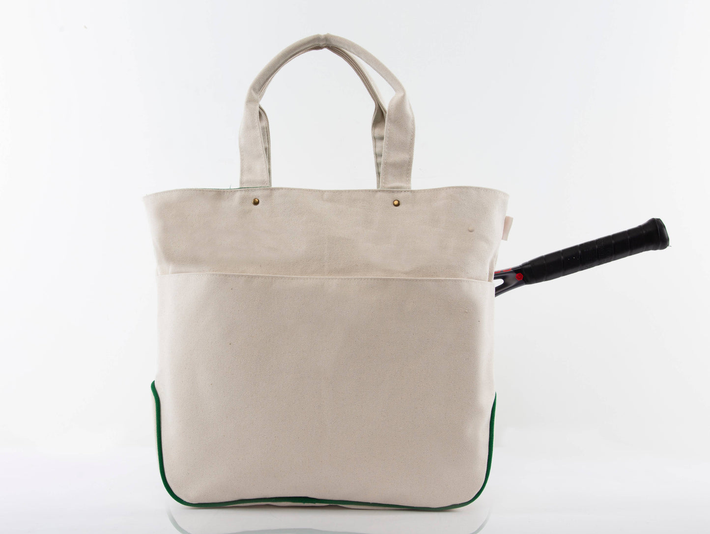 Tennis Tote: Natural & Emerald