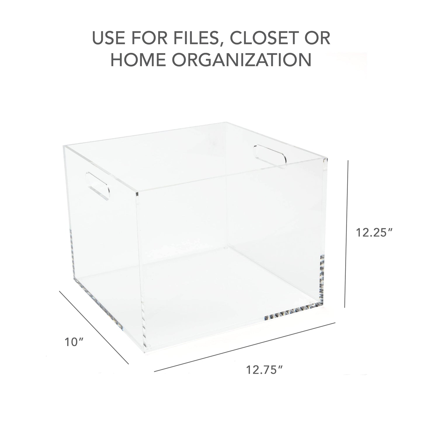 Acrylic File Box with Handles