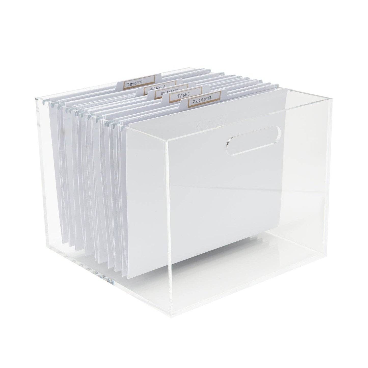 Acrylic File Box with Handles