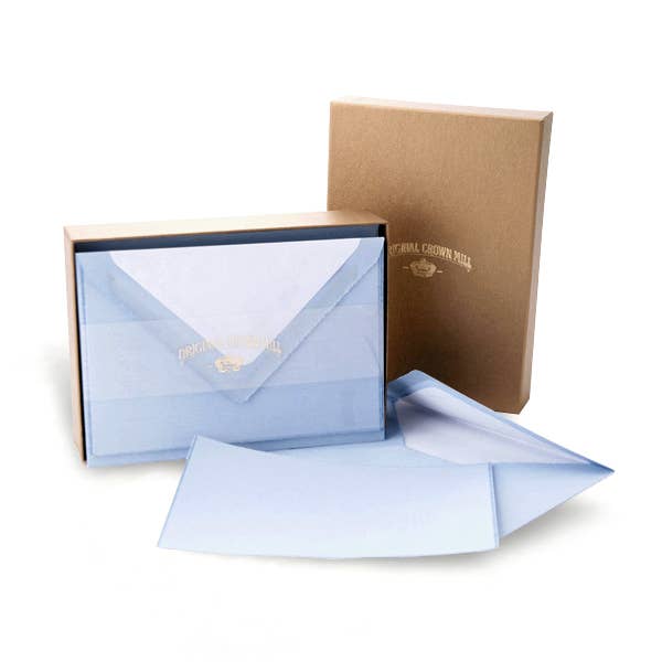 Deckle Edge Note Card/Gold Box