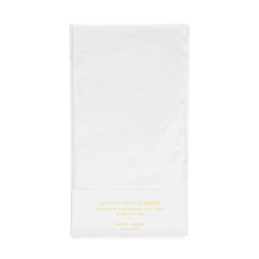 Tissue Paper, White Scallop