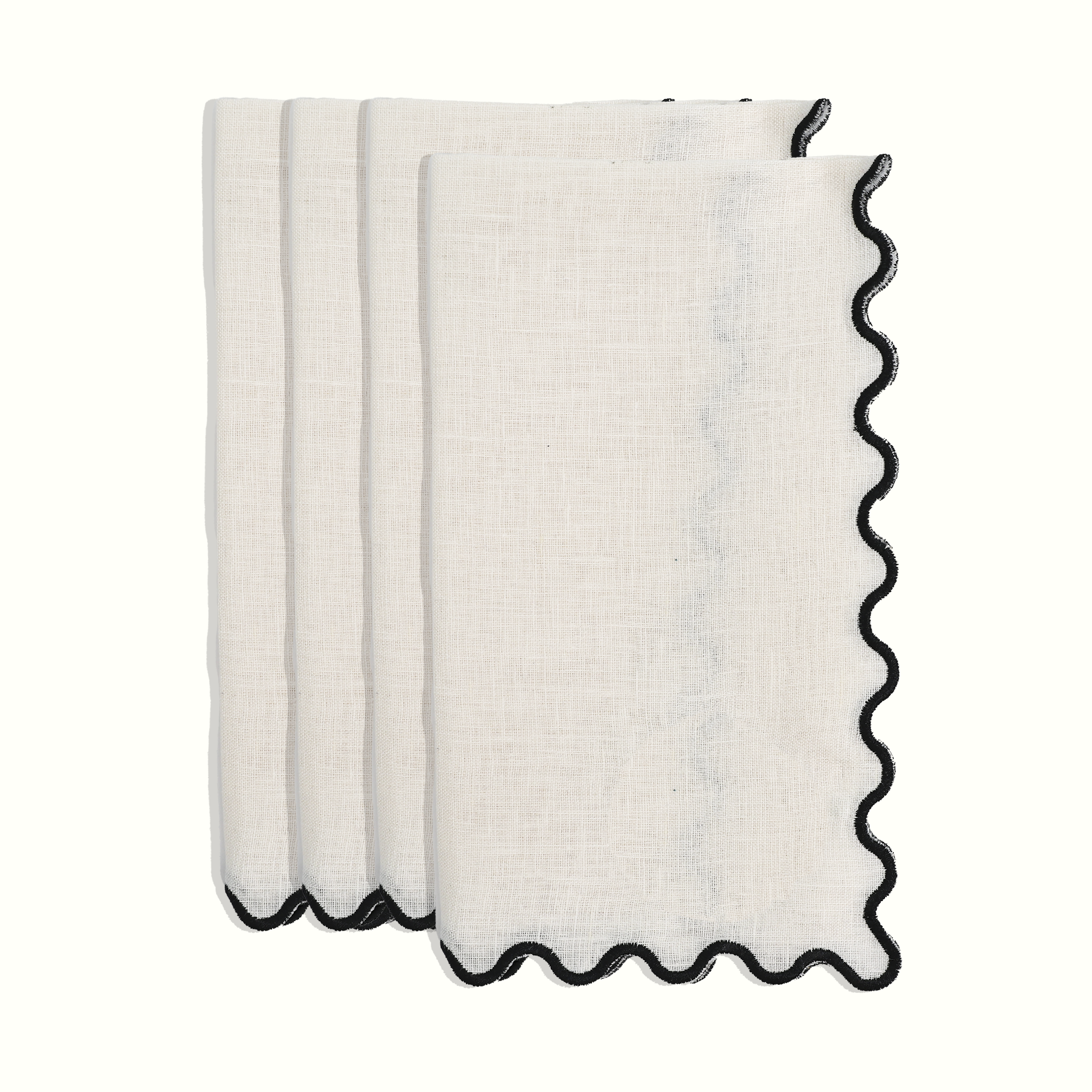 Cream Linen Dinner Napkins - Set of 4