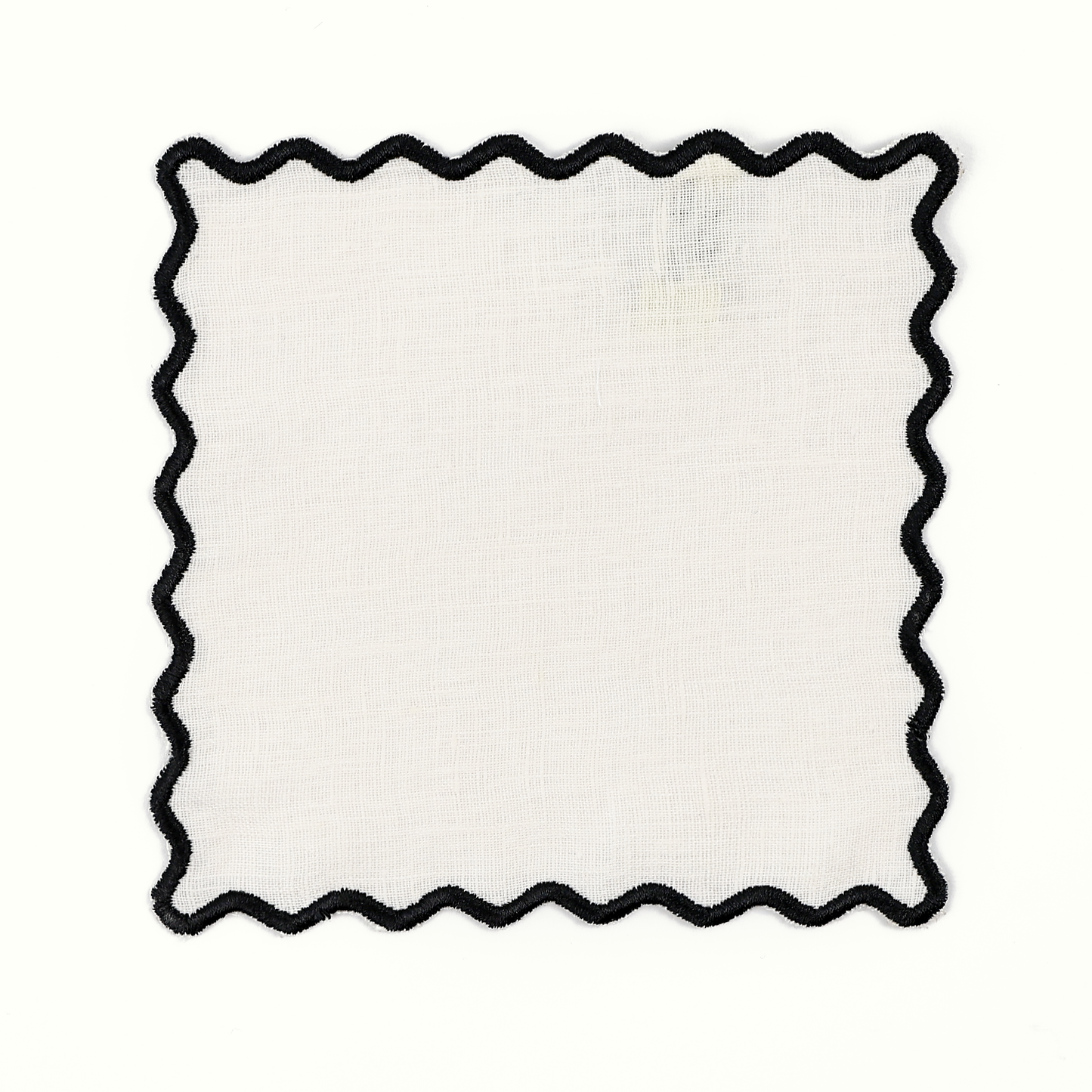 Cream Linen Square Cocktail Napkins - Set of 4