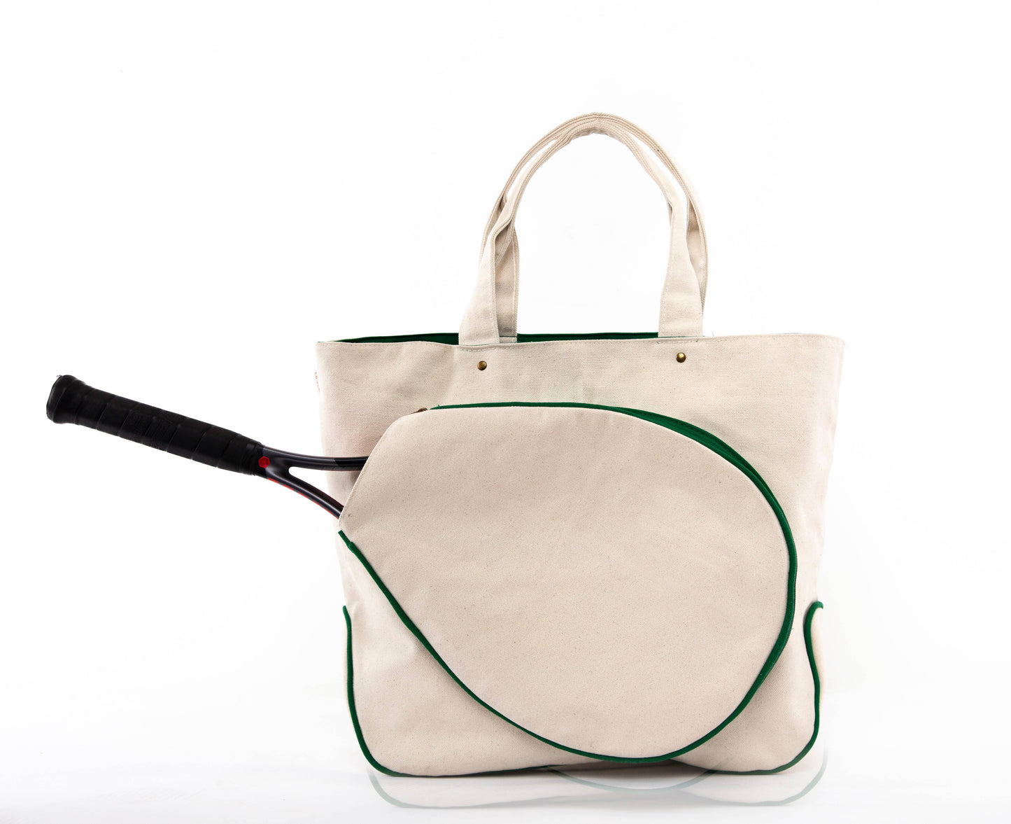 Tennis Tote: Black & Emerald