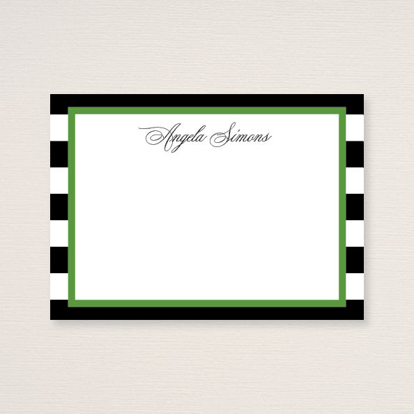 Black Stripe with Green