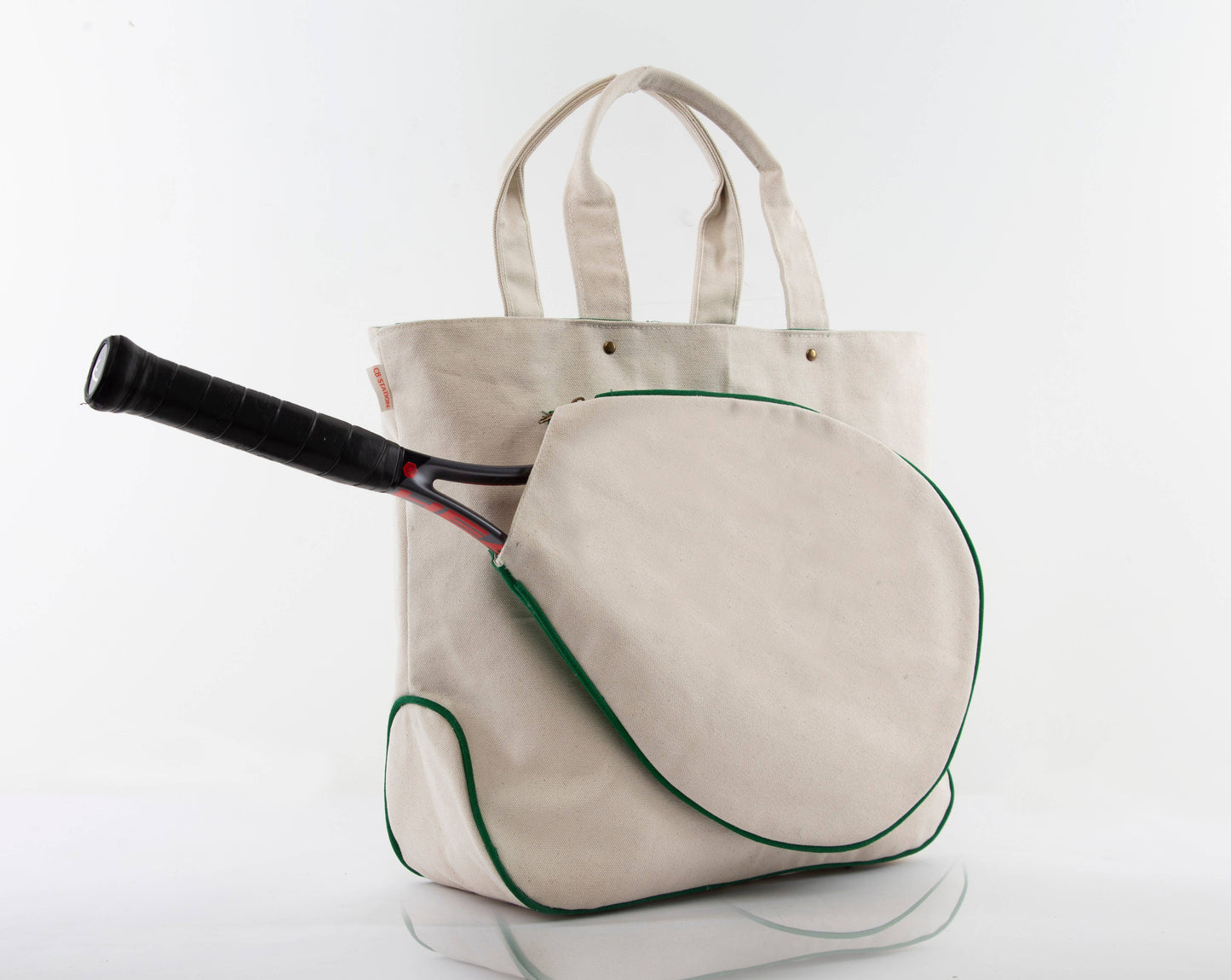 Tennis Tote: Black & Emerald
