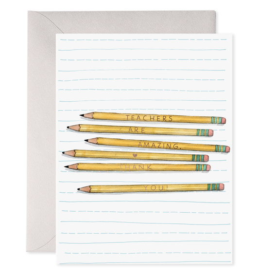 Teacher Pencils Greeting Card
