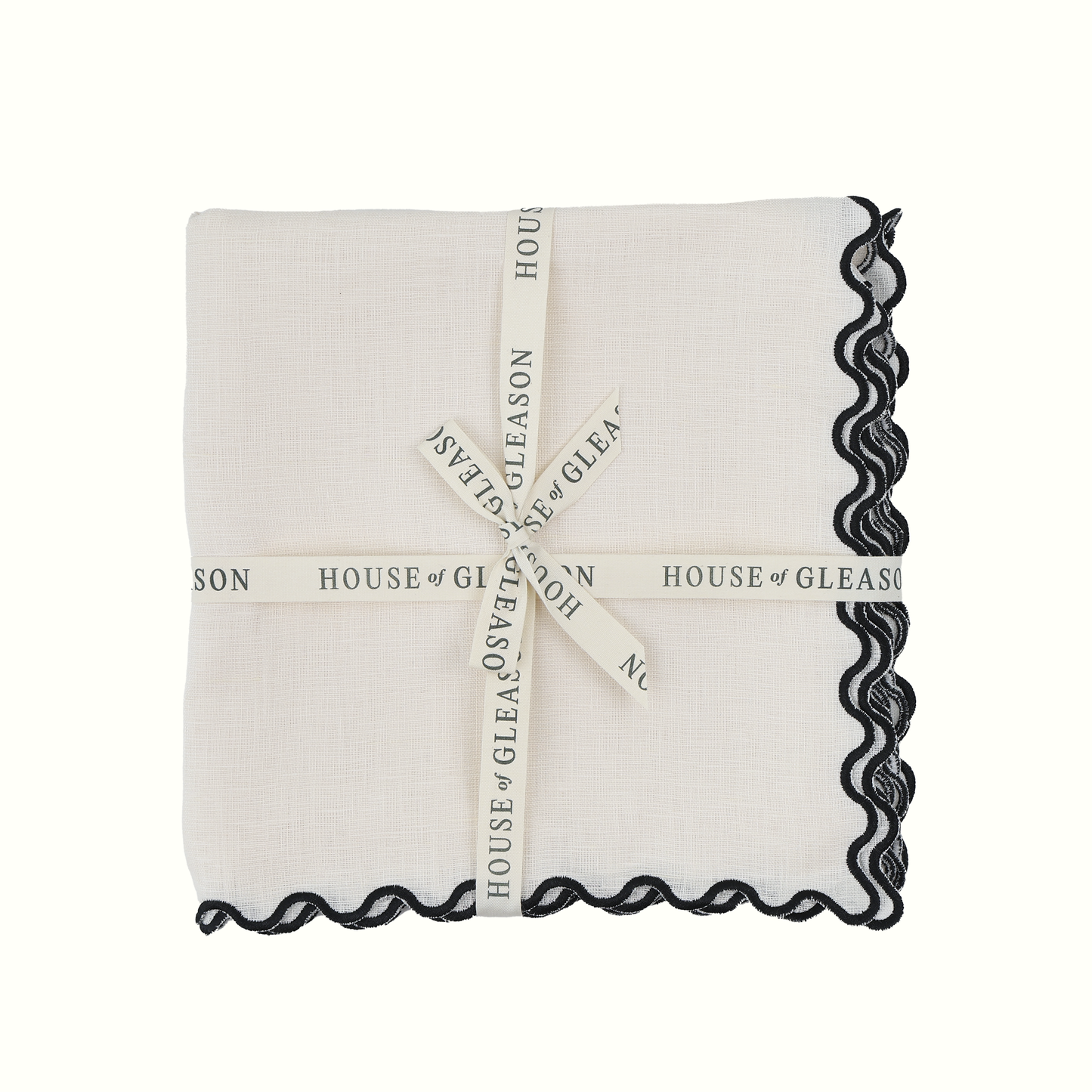 Cream Linen Dinner Napkins - Set of 4