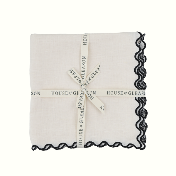 Cream Linen Dinner Napkins - Set of 4