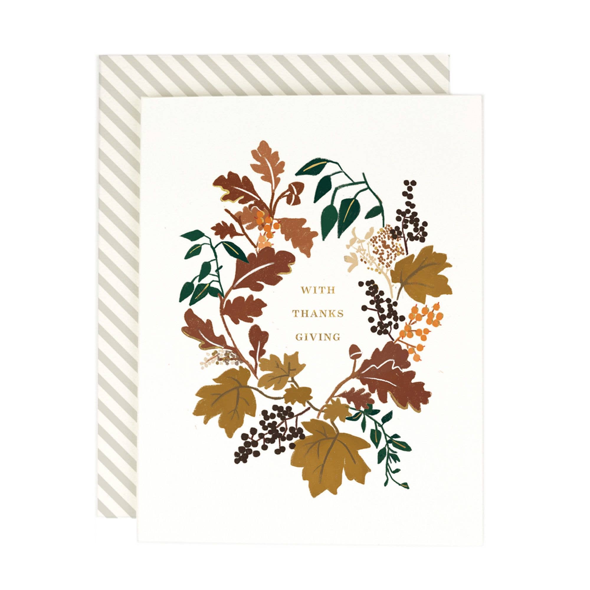 With Thanksgiving Greeting Card