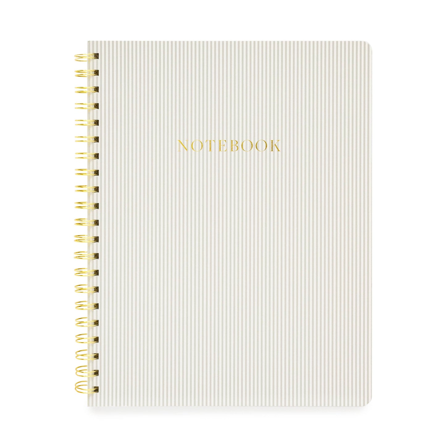 Large Spiral Notebook, Grey Stripe
