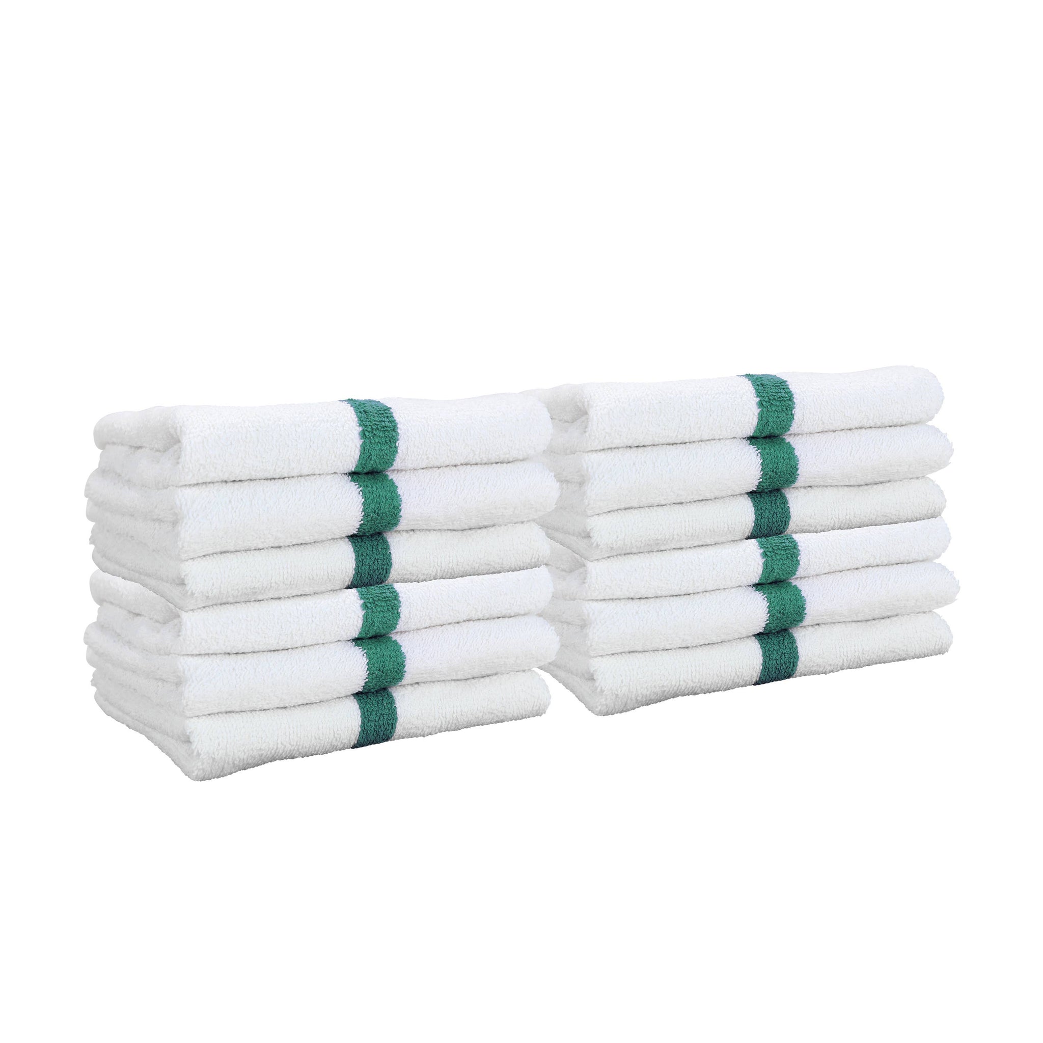12 Pack of Gym or Bath Hand Towels -Striped - 16 x 27 Cotton
