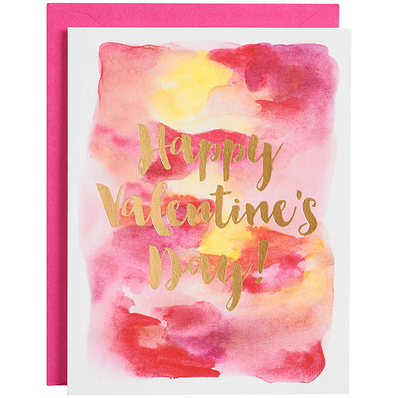 Watercolor Valentines Set of 10 Cards