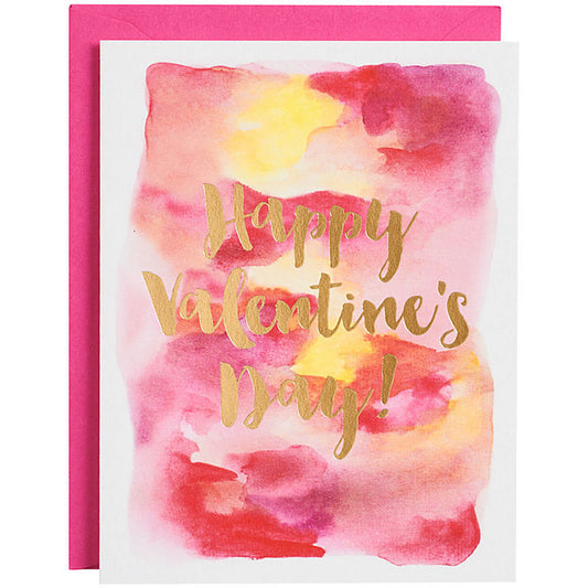 Watercolor Valentines Set of 10 Cards