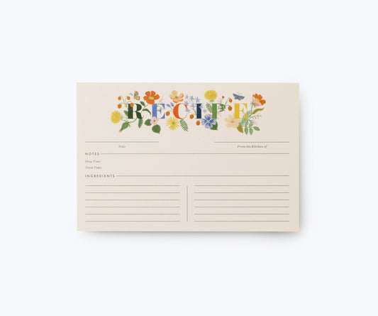 Pack of 12 Mayfair Recipe Card