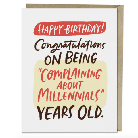 Complaining About Millennials Card