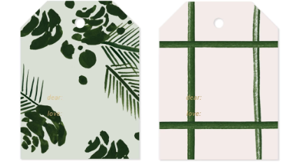 Pine Holiday Gift Tab Set (8)