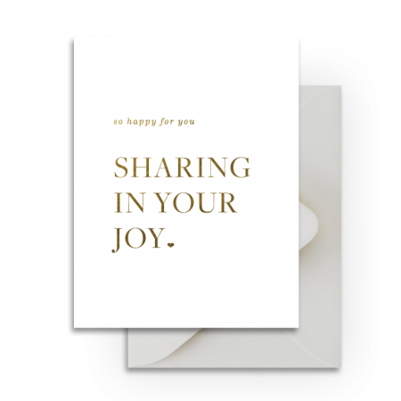 Sharing In Your Joy
