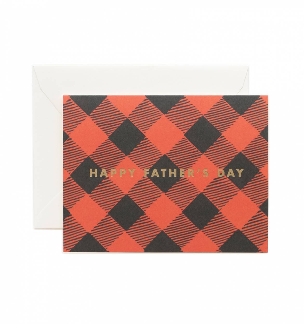 Happy Father's Day Plaid Foil Card