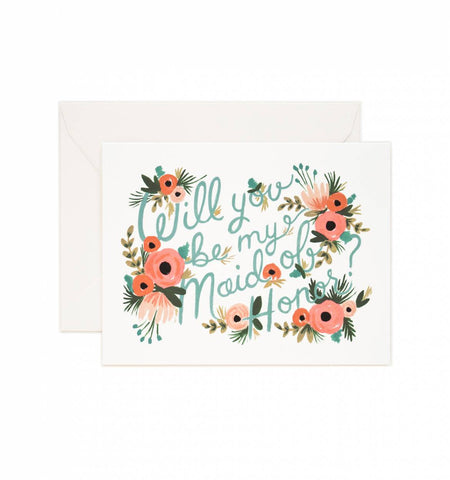 Maid of Honor Card